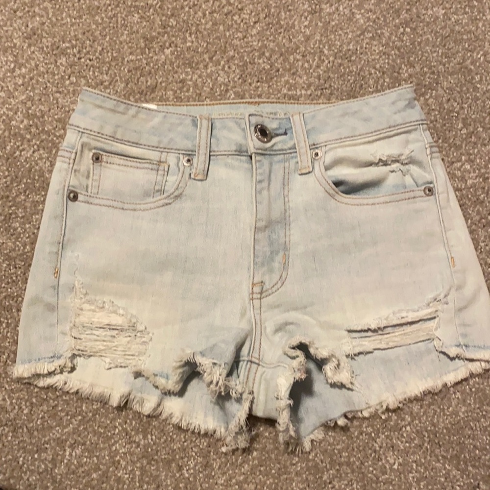 American Eagle Light Wash Jean Shorts